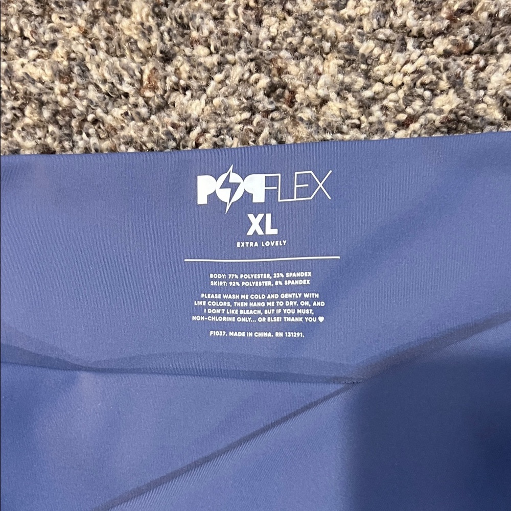 POPFLEX- Crisscross Hourglass® Juliet Ballet Skort - Americana Blue - Picture 7 of 8